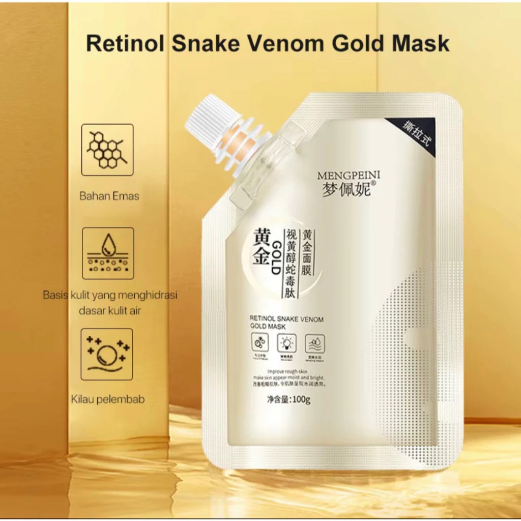 Jual Masker Emas Peptida Racun Ular Monpeni, Pelembab Anti Penuaan ...
