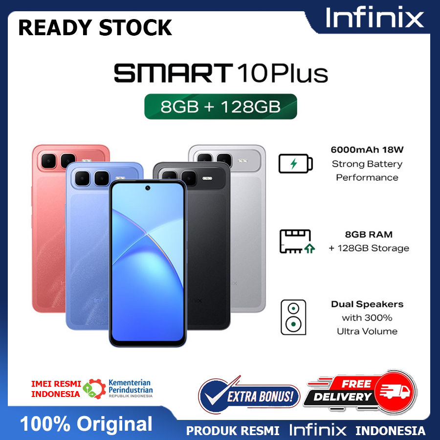 Jual INFINIX Smart 10 Plus 8/128GB Produk Resmi Indonesia | Shopee ...