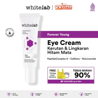 Whitelab Eye Cream - Krim Mata Atasi Kerutan, Garis Halus, Kantung Mata, Dan Mata Panda Dengan Peptide, Caffeine & Niacinamide [BPOM]