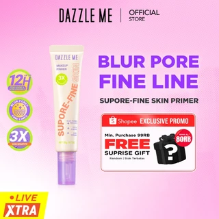DAZZLE ME Supore-Fine Skin Makeup Primer Hasil Akhir Matte Memberikan Efek Cerah Pada Kulit Soothing dan Hydrating Booster