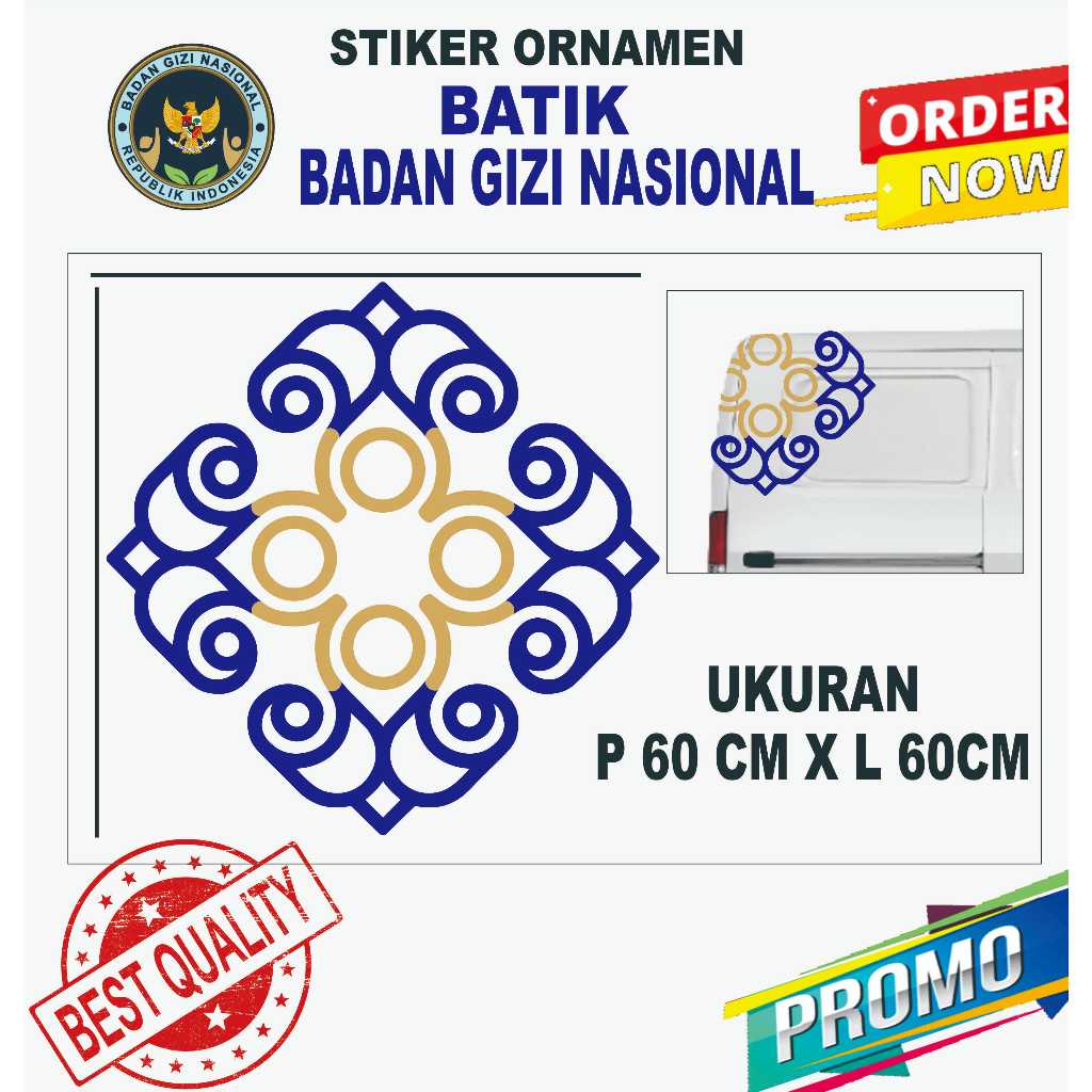 Jual STIKER MBG SPPG BGN BATIK ORNAMEN | Shopee Indonesia