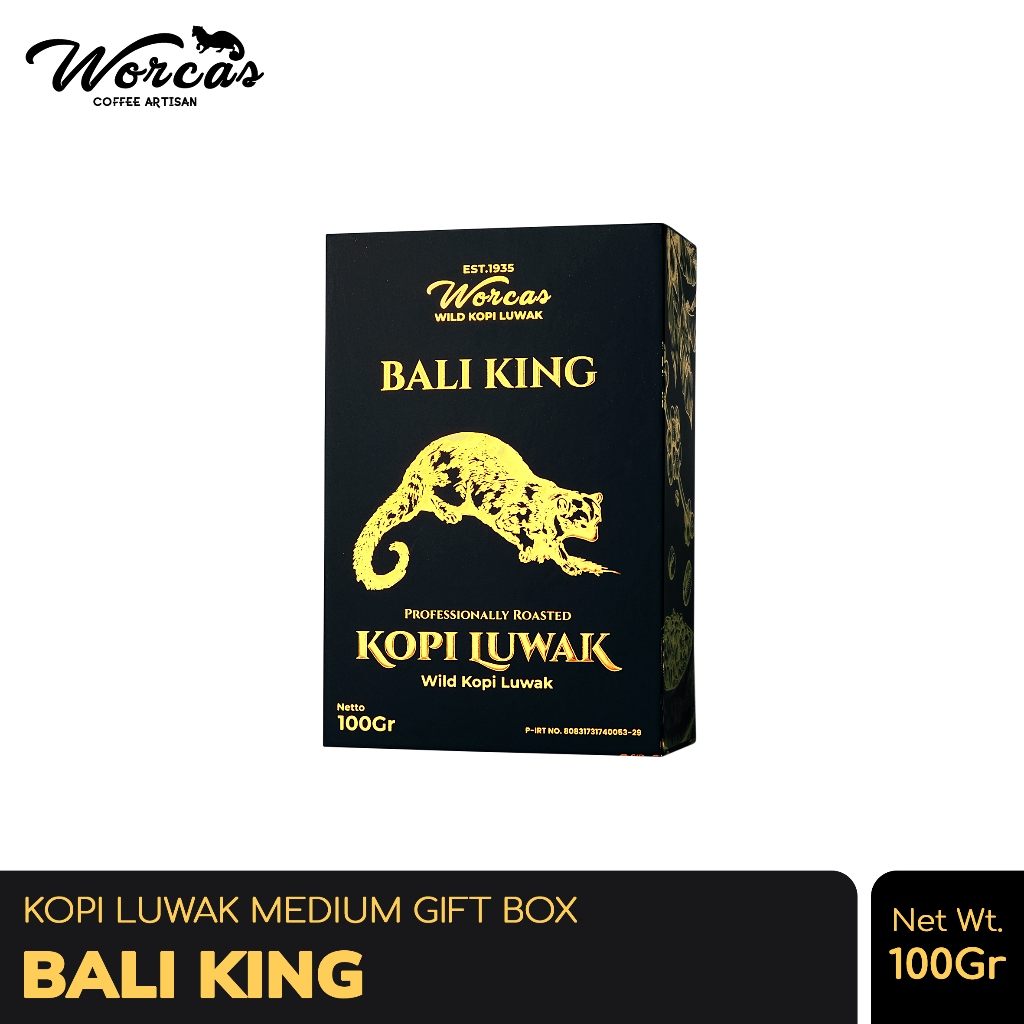 Jual WORCAS Kopi Luwak Liar Bali King 100gr - Medium Gift Box