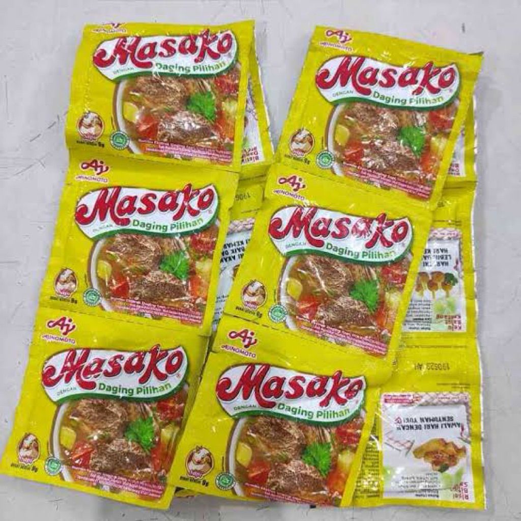 Jual Masako Renceng isi 12 Sachet / 6 Sachet Sapi/Ayam 9gr | Shopee ...