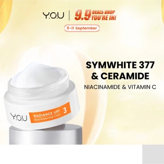 YOU Symwhite 377 Radiance Up Skin Barrier Moisturizer and Brightening Cream with Ceramide + Niacinamide Atasi Bekas Jerawat and Dark Spot