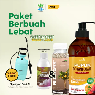 INFARM - Paket Pelebat Buah 1 POC Buah 1 Fruit Expert 250 Gram Mencegah Kerontokan Bunga Pupuk Tanaman Pupuk Organik Cair Pelebat Bunga Anti Rontok Booster Buah Panen Buah Banyak Cepat Berbuah Pembentukan Buah Alami Buah Mangga Lebat Bebas Hama Pohon