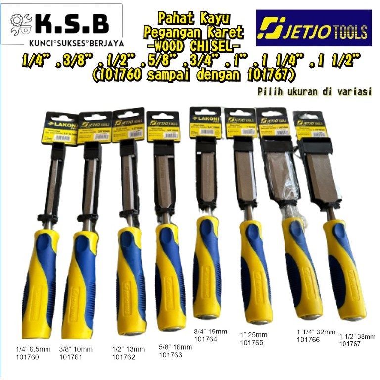 Jual Pahat Kayu pegangan Karet,ketok 1/4