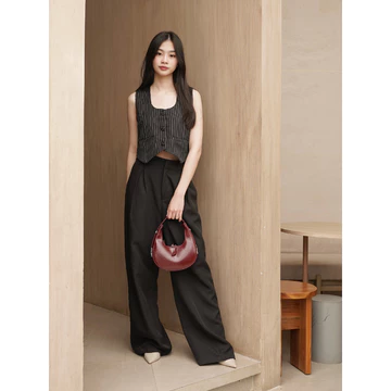 Avelle Dylan Pants Celana Panjang HW Kulot Wanita Basic Cullotte Highwaist Wide Leg Pants