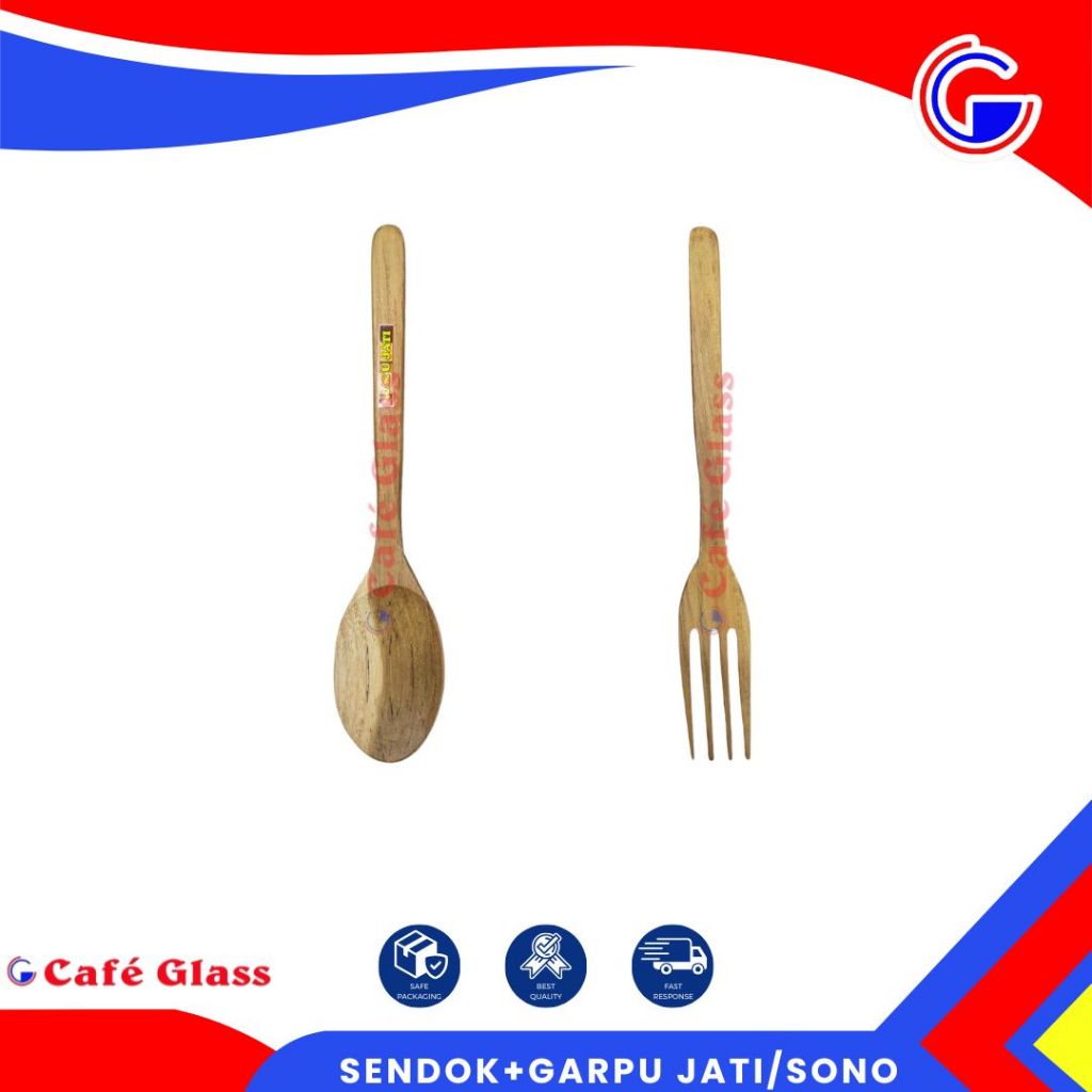 Sendok Garpu Makan Set Kayu Jati Atau Sono / Sendok Garpu Aesthetic Kayu Mukbang Mie