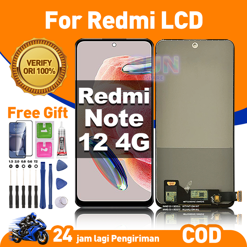 Jual Original For LCD Redmi Note 12 4G asli hp layar lcd anti blue ...