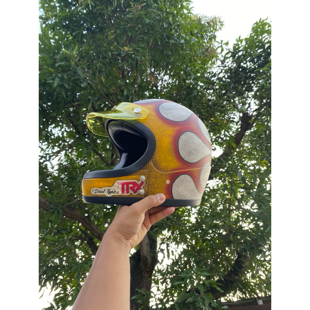 Jual Helm Honda TRX gradation flame rusty | Shopee Indonesia