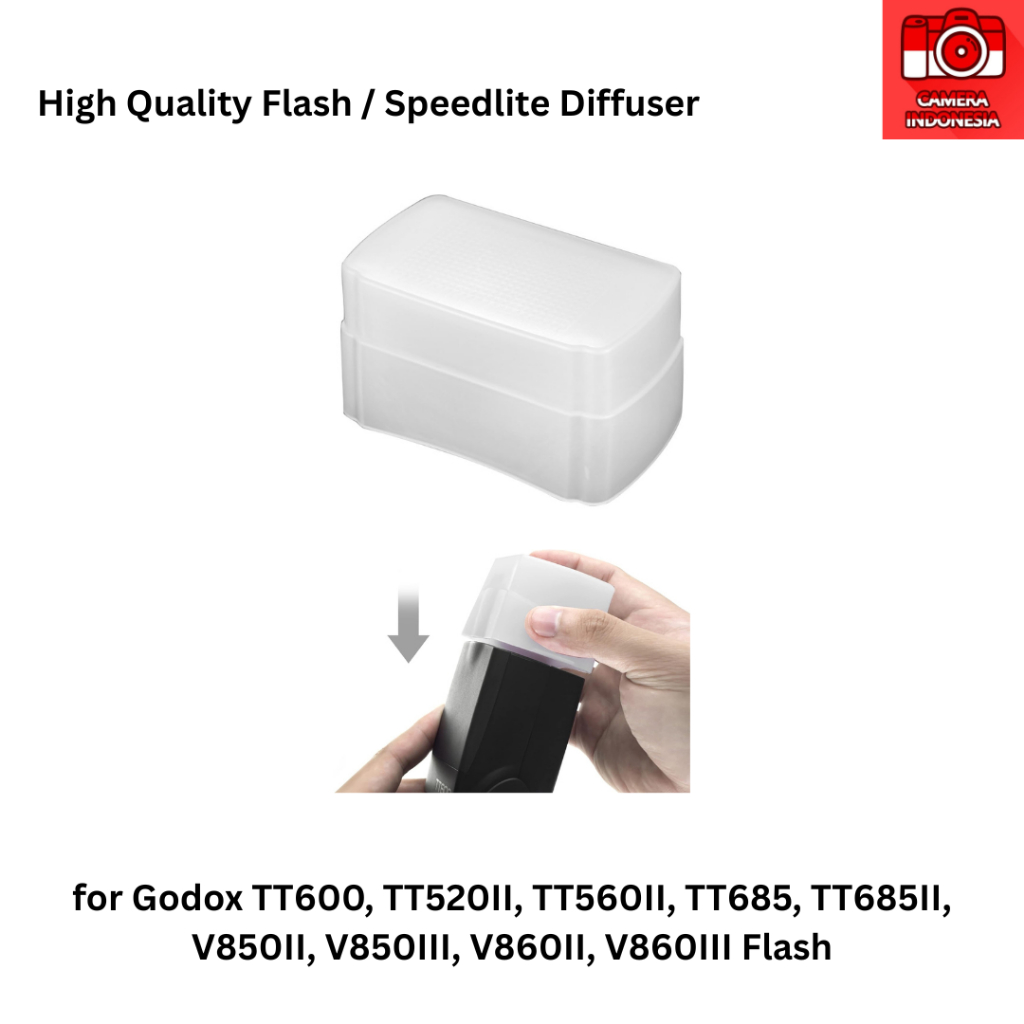 Jual Diffuser Flash Speedlite Godox TT600, TT520 II, TT560 II, TT685 ...