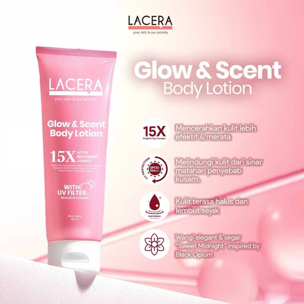 Jual LACERA Glow & Scent Body Lotion – Lotion 15X Whitening ...