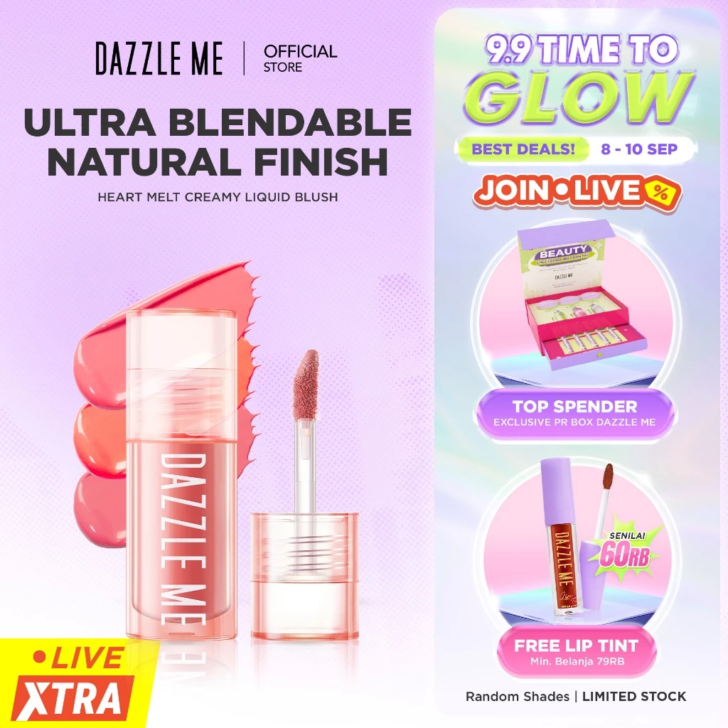 Dazzle Me Creamy Liquid Blush dan Instant Pigment untuk Wajah