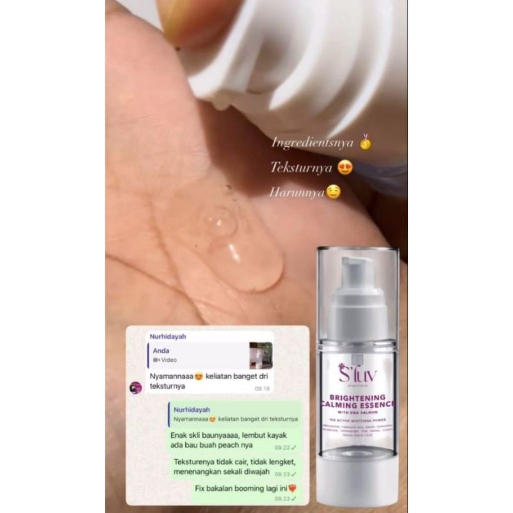 Jual SLuv Beauty Skin Brightening calming essence with DNA salmon ...