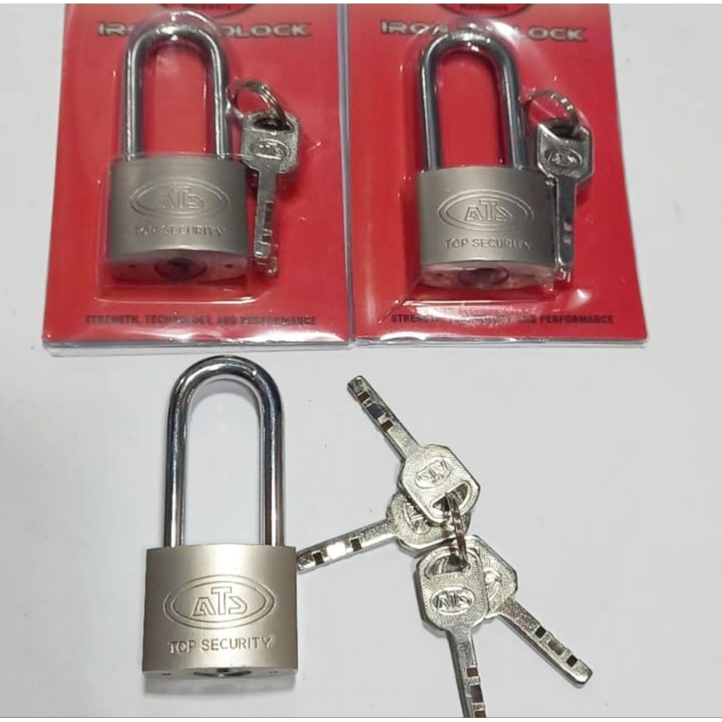 Jual Gembok Besi Nekel 60mm ATS Panjang Pendek / Gembok Ats 60mm ...