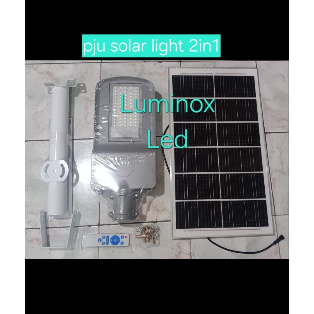 Jual pjuts led solar light 2in1 smd 300w 500watt / pju jalan led tenaga ...