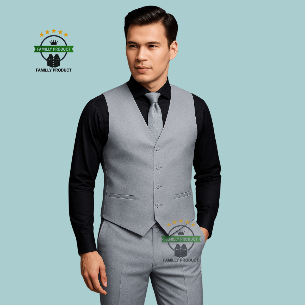 Jual Rompi Slimfit Dalaman Jas Pria Baby Blue dan Jumbo Vest Jas Formal ...