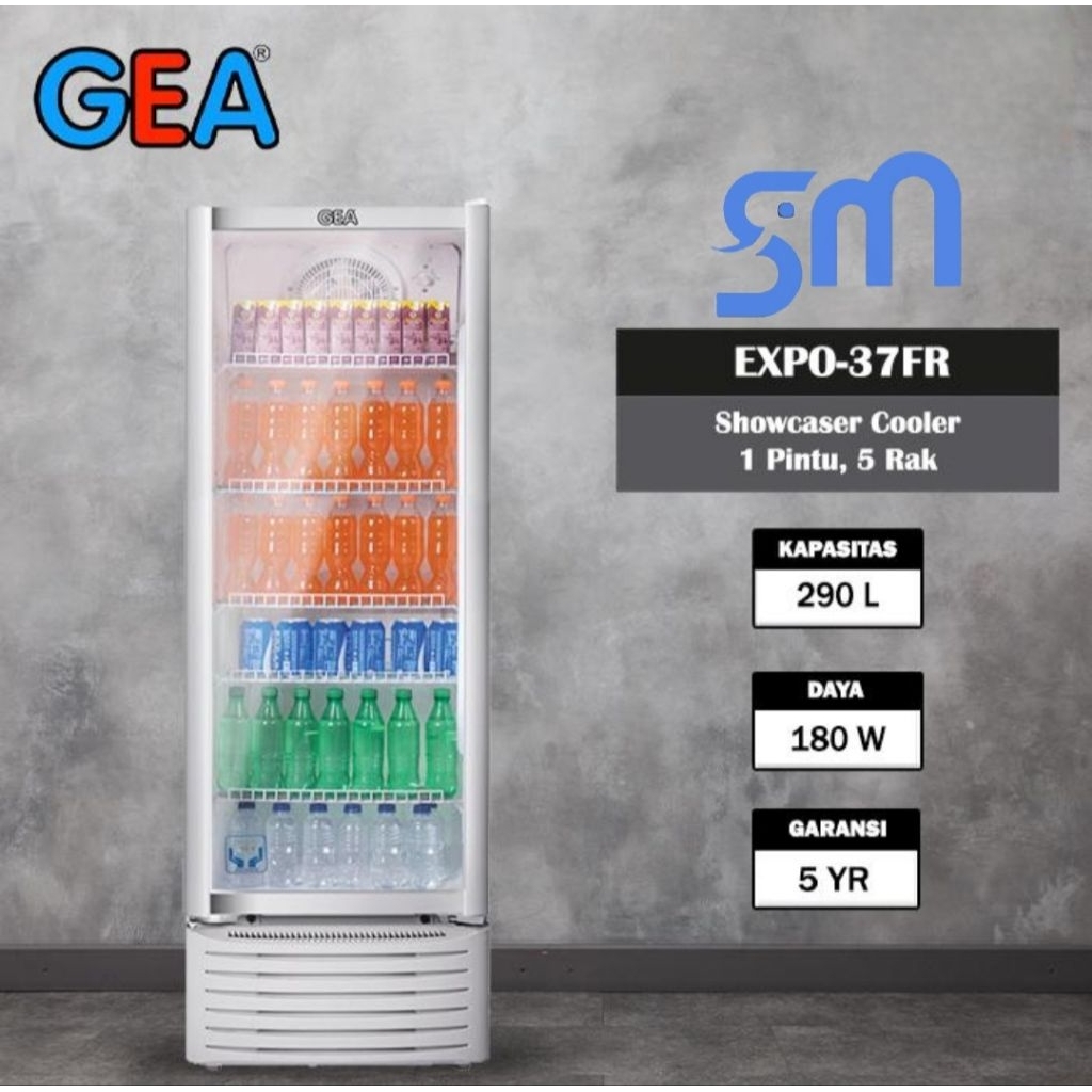 Jual Showcase GEA EXPO-37FR Display Cooler 5 rak 282 Liter EXPO37FR ...