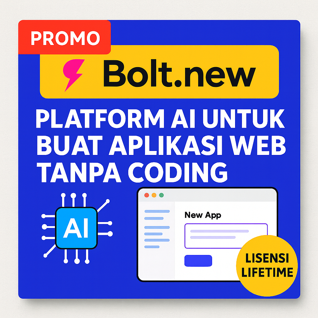 Bolt.new PRO AI Promo 1 tahun FULL PRIVAT support claude opus