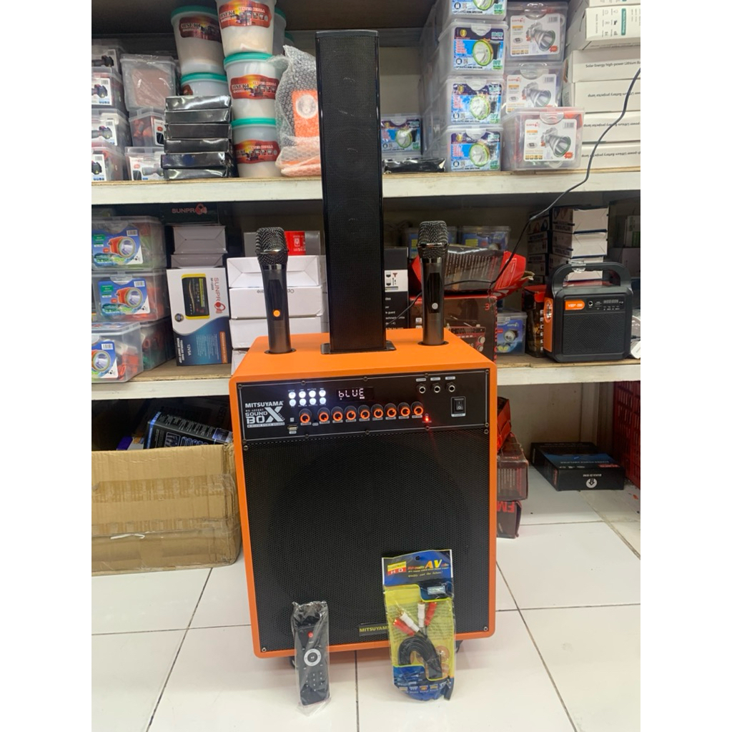 Jual Speaker Besar Bluetooth Radio Aux Free Mic Wearless 2 Pcs Ada Roda ...