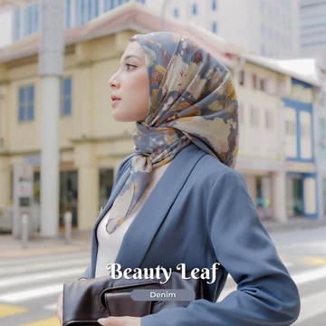 Koyu Hijab Segiempat Viney Jepang Beauty Leaf (Autum Series)