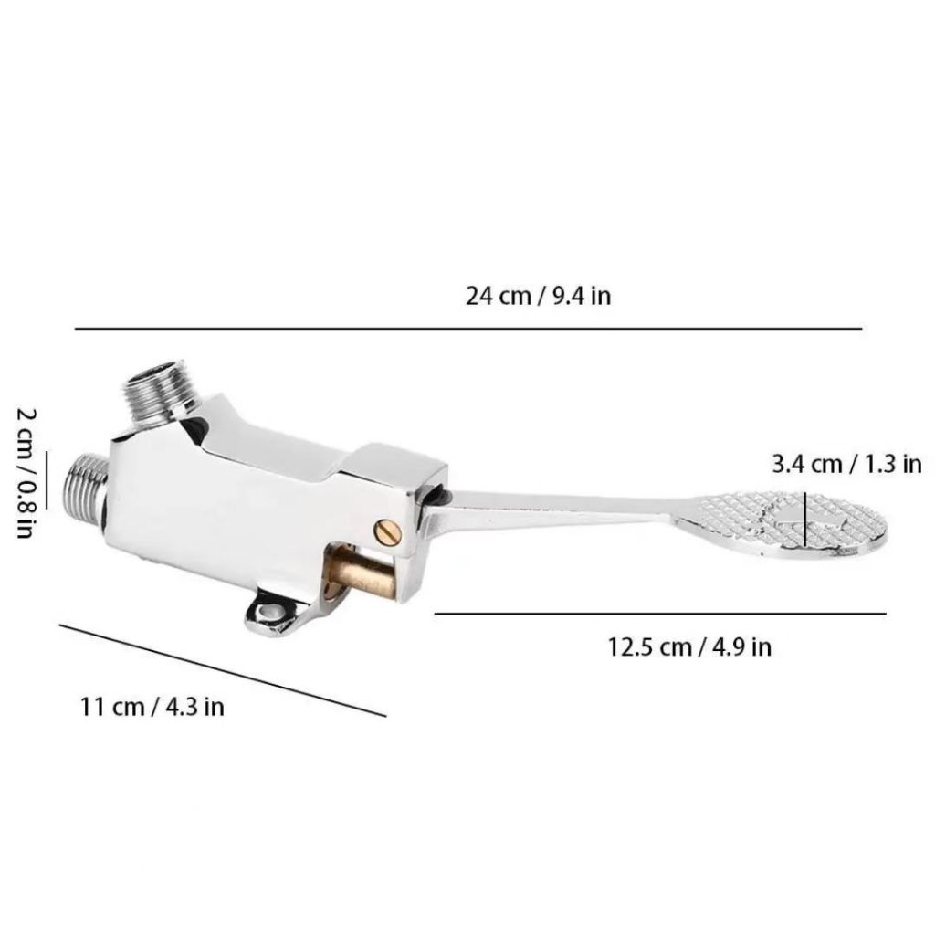 Jual Kran Injak Kaki Foot Pedal Valve Kuningan Pedal Kran Wastafel ...