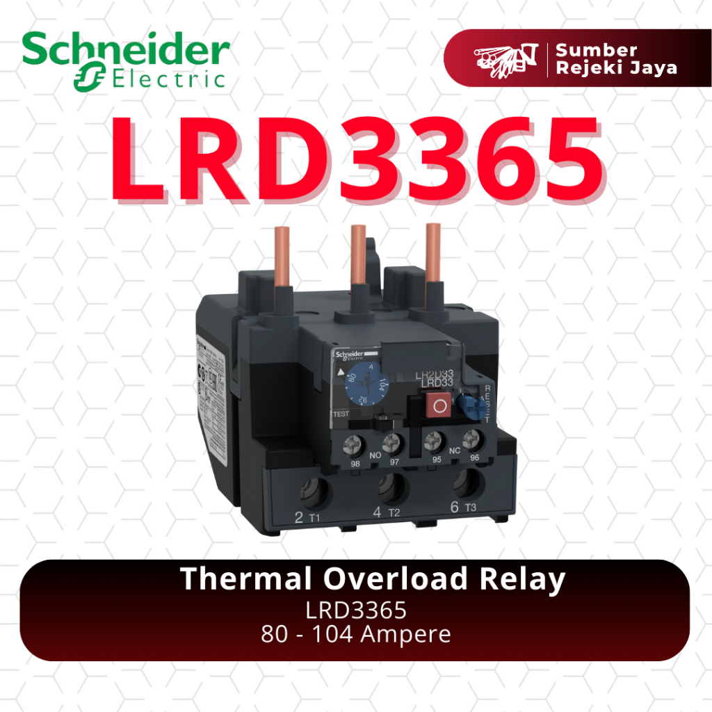 Schneider Thermal Overload Relay LRD3365 80 - 104A