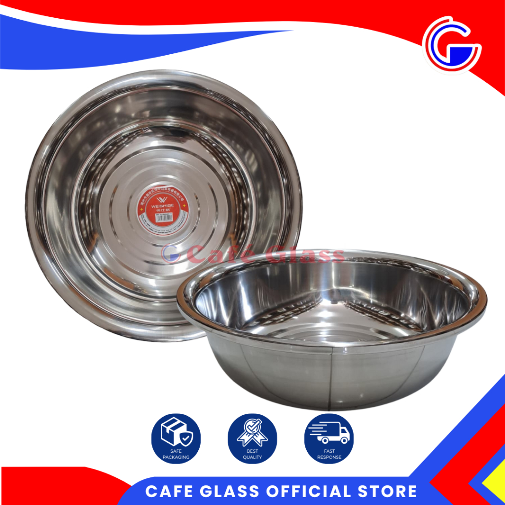 Baskom Stainless Steel Dapur Serbaguna - Baskom Besar Tebal Anti Karat 2 Mm