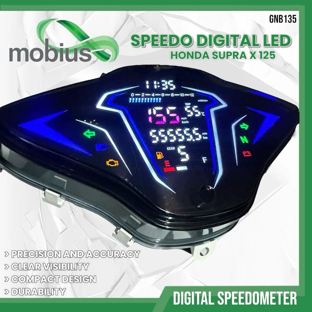 Jual SPEEDOMETER DIGITAL LED SUPRA X 125 KHARISMA SPIDO LED MOBIUS ...