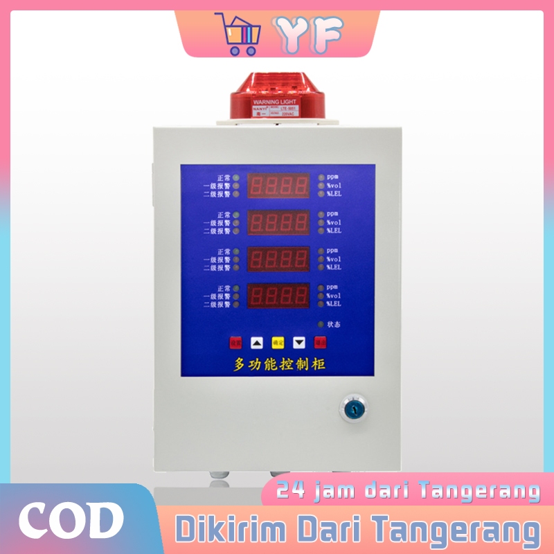 Jual 4 Channel Fixed Control Panel Tampilan Digital Gas Detector ...