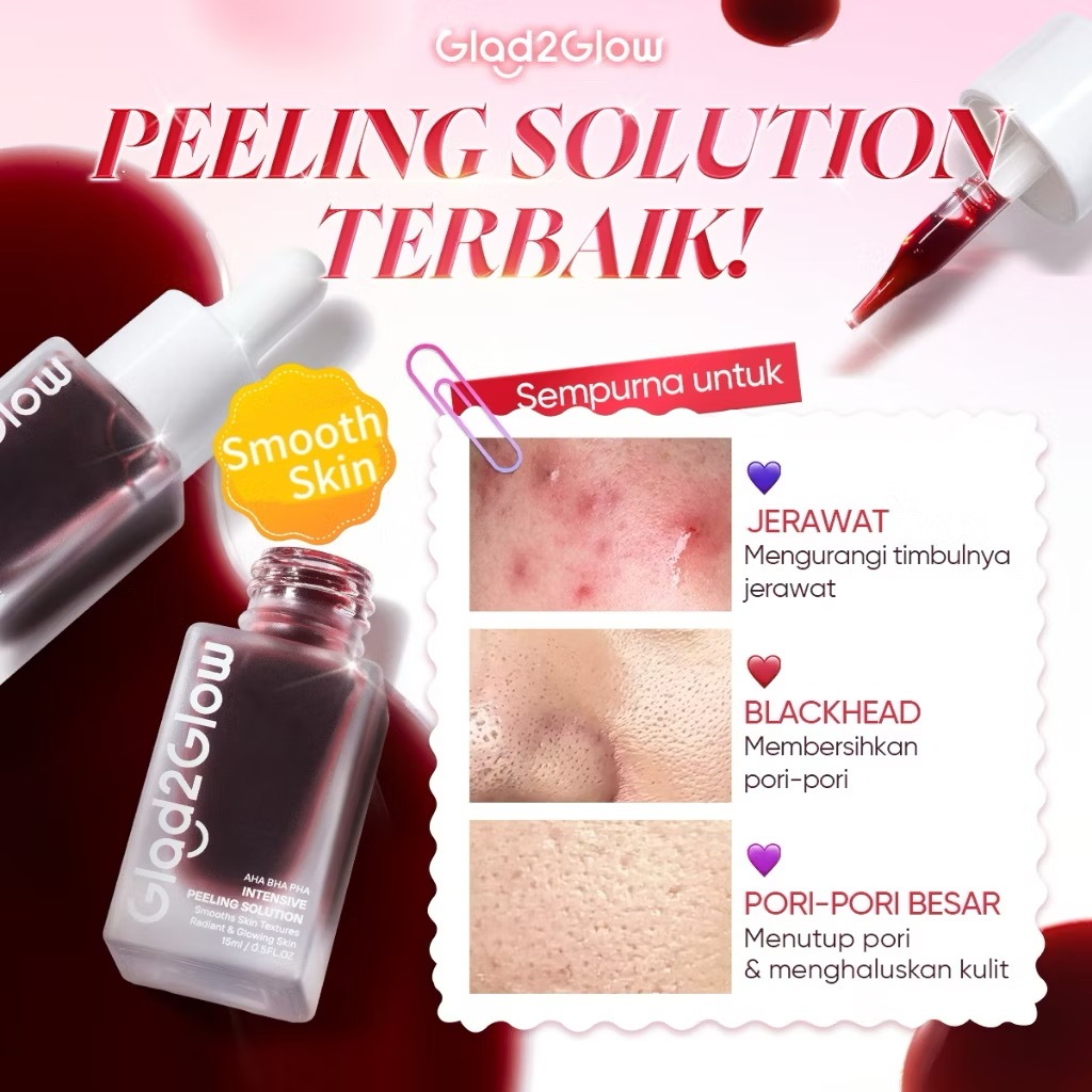Glad2Glow Peeling Serum AHA BHA PHA Exfoliating