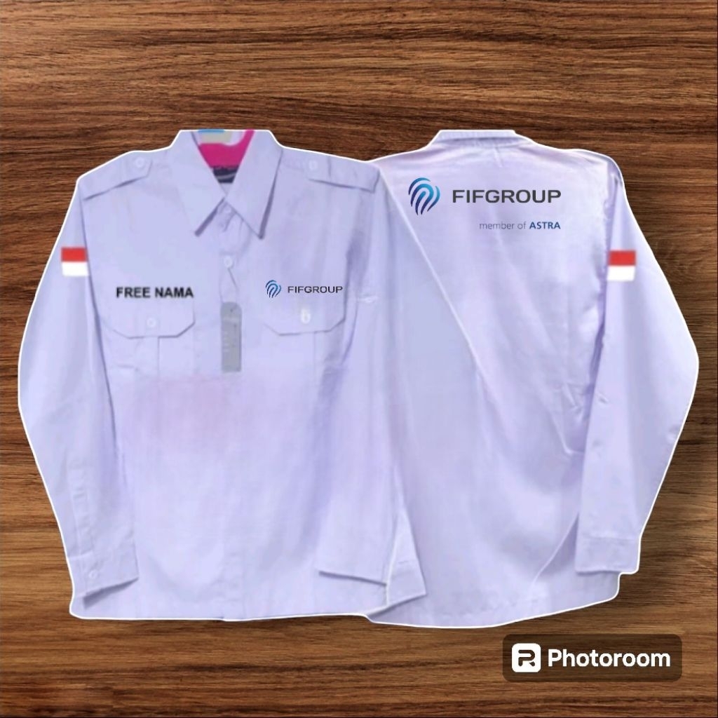 Jual Kemeja FIFGROUP Seragam FIFGROUP Putih Panjang | Shopee Indonesia