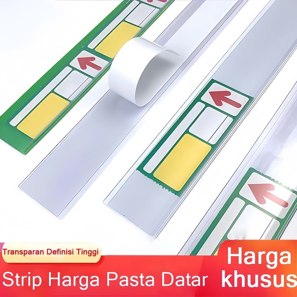 Jual 10pcs Papan Harga Price Tag Price Rail Double Tape Price Rail Rak ...