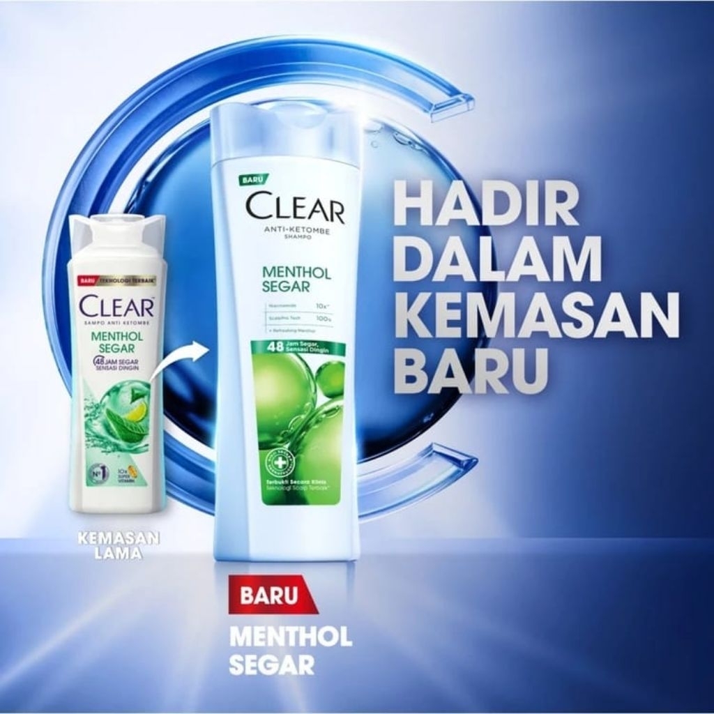 Jual Clear Shampoo Anti Ketombe Menthol Segar 160ml | Shopee Indonesia