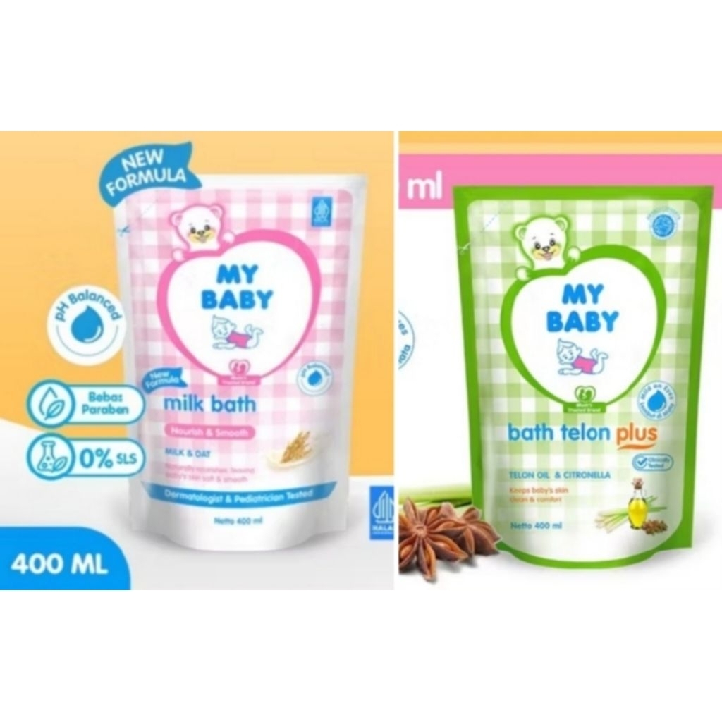 Jual MY BABY Milk Bath, Bath Telon Plus. Sabun Mandi Bayi 400 ml ...