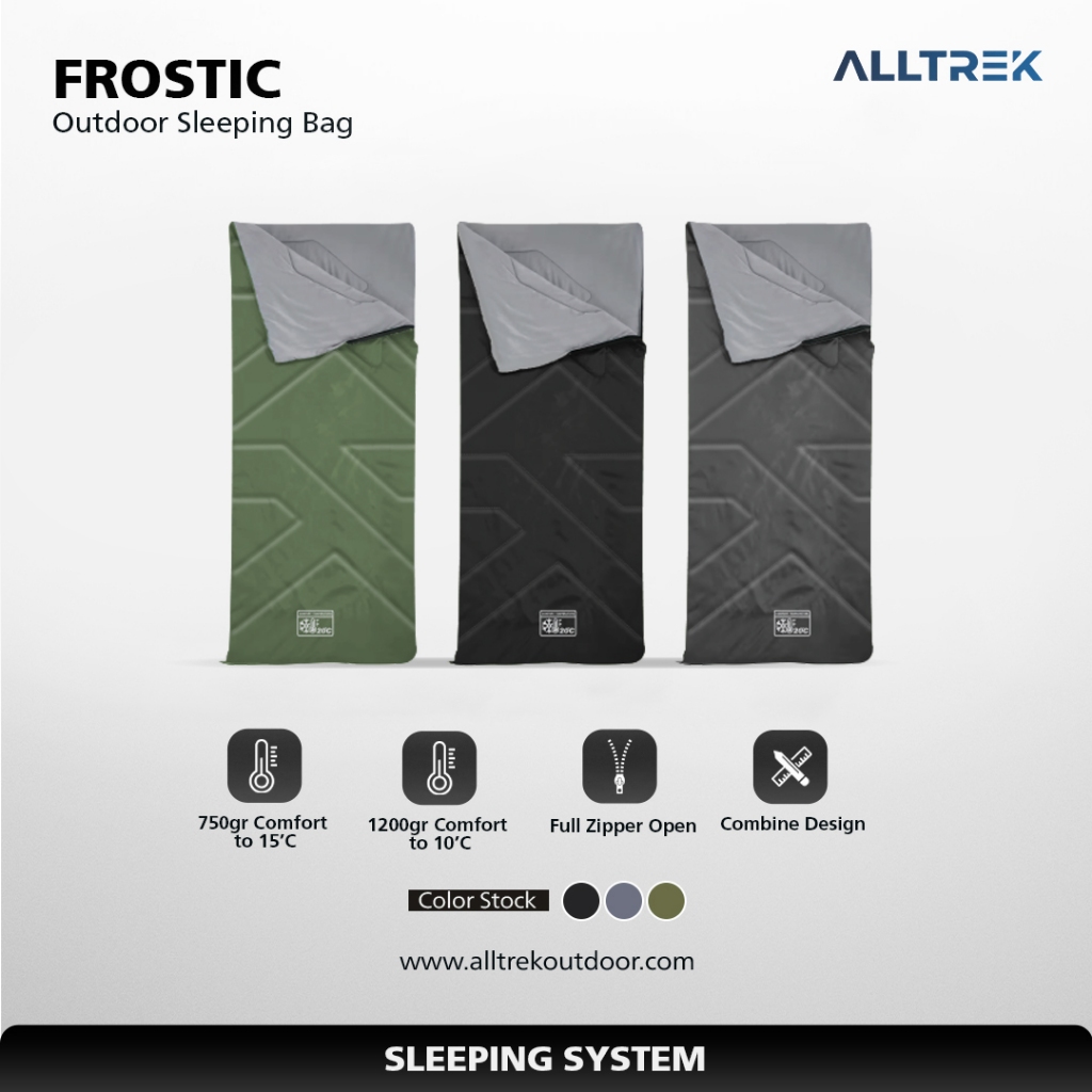 Jual ALLTREK Kantong Tidur Frostic Camping Sleeping Bag Combine ...