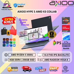 Laptop Gaming Axioo Hype 5 AMD X3 JKT48 Collab Ryzen 5 3500U 16GB 256GB 14.0 FHD IPS Backlite Win11