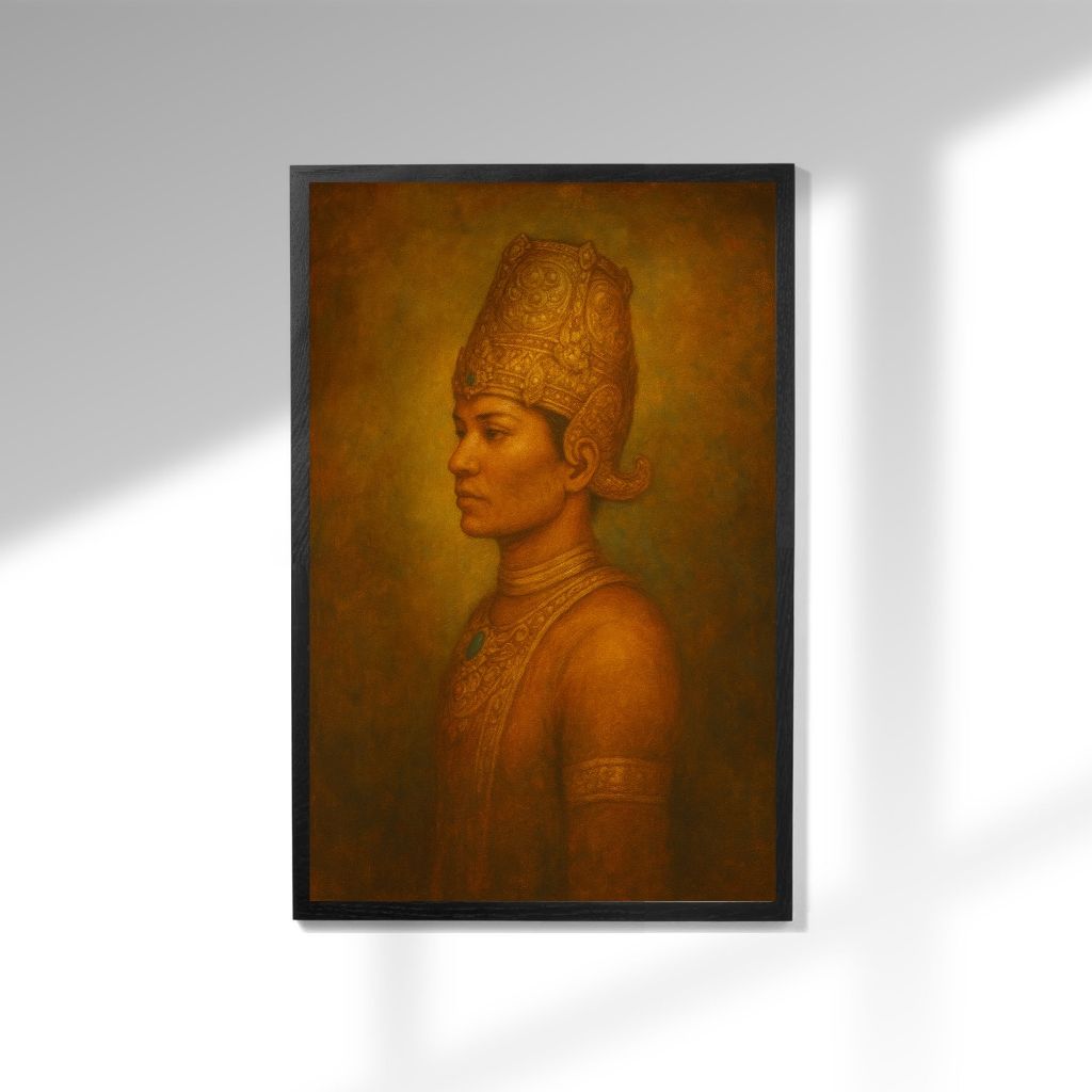 Jual Lukisan Cetak Jayanegara Raja Majapahit Pajangan Dinding Frame ...
