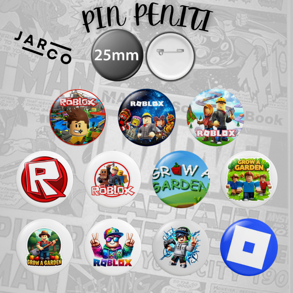 Jual Jarco - Pin button peniti mini 25mm gambar karakter Roblox bisa ...