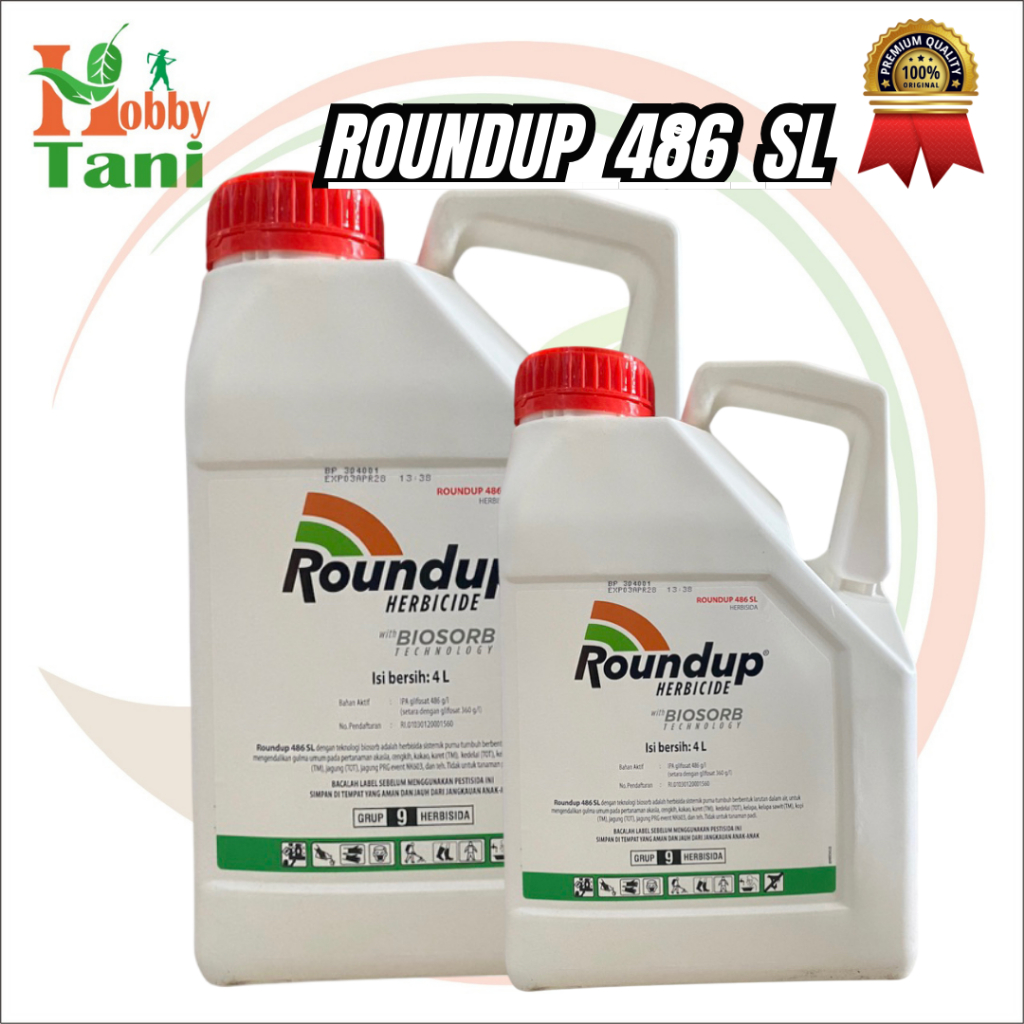 Jual HERBISIDA ROUNDUP 486 SL 4 LITER BIOSORB TECHNOLOGY/RACUN ROUND UP ...