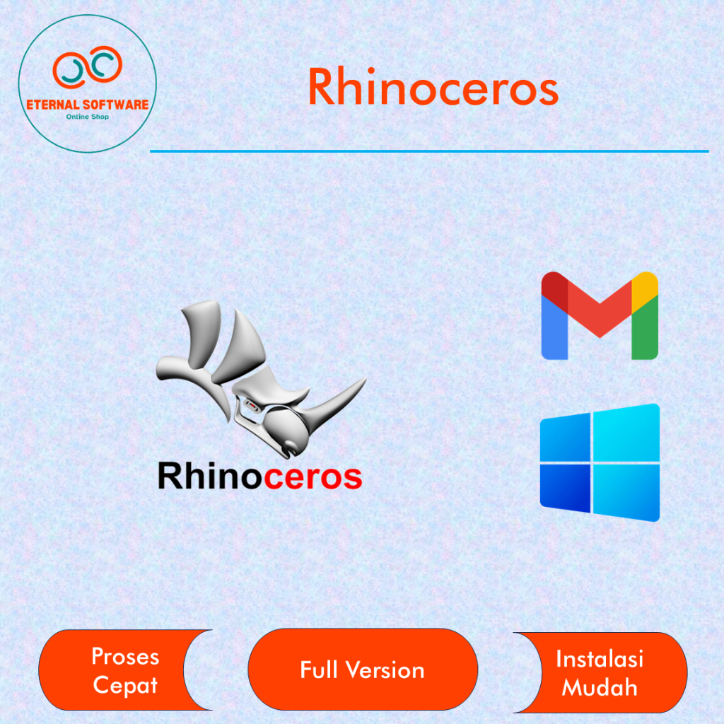 Jual Rhinoceros Full Version Software Rendering 3D Modelling Full ...