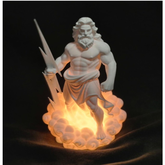 Jual Lampu Tidur Hias Estetik Patung Zeus Dekorasi Ruang Kamar Props ...