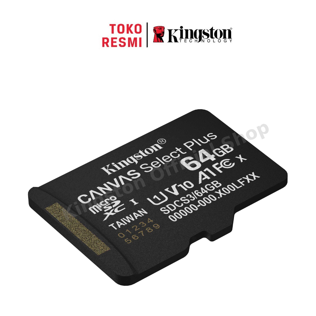 Kingston Canvas Select Plus Class 10 microSD Card 64GB (SDCS3/64GBSP) -Kecepatan 150mb/dtk (6)