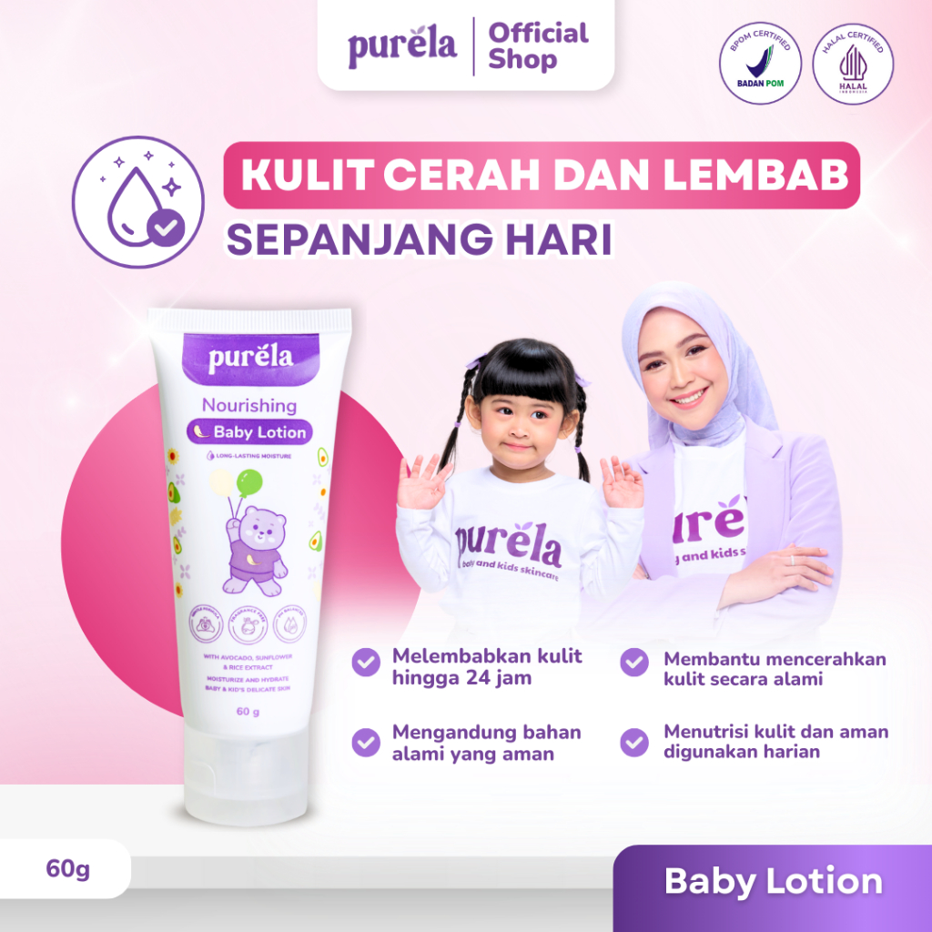 Jual [PILIHAN RICIS DAN MOANA] PURELA Nourishing Baby Lotion 60 ...