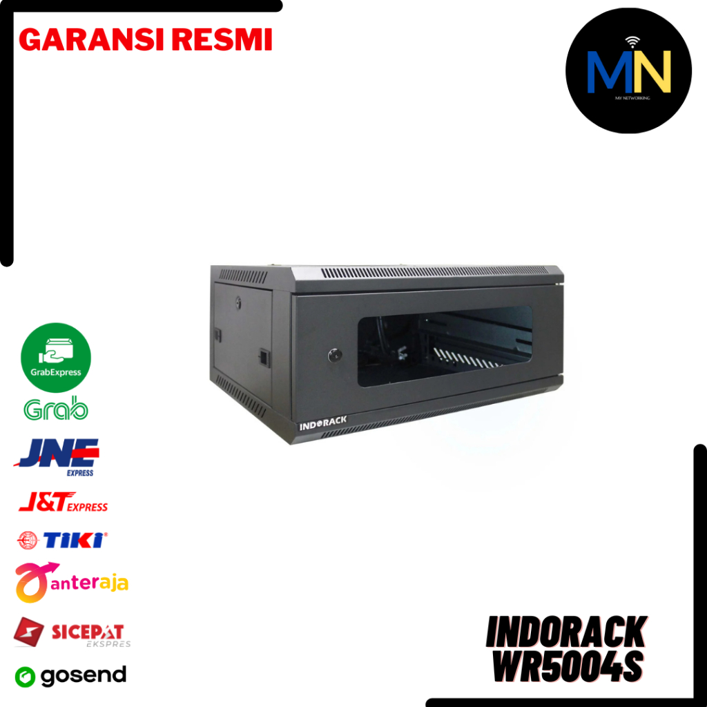 Jual Wallmount Rack INDORACK Single Door Rack Server 4U Depth 500mm ...