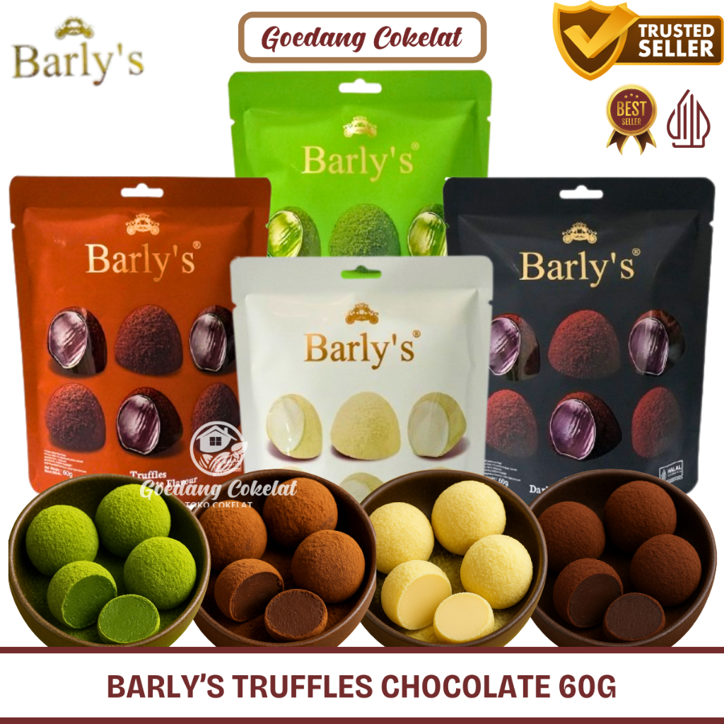 Jual BARLY'S Truffles Chocolate Coklat Truffle Matcha Coconut Milk Dark ...