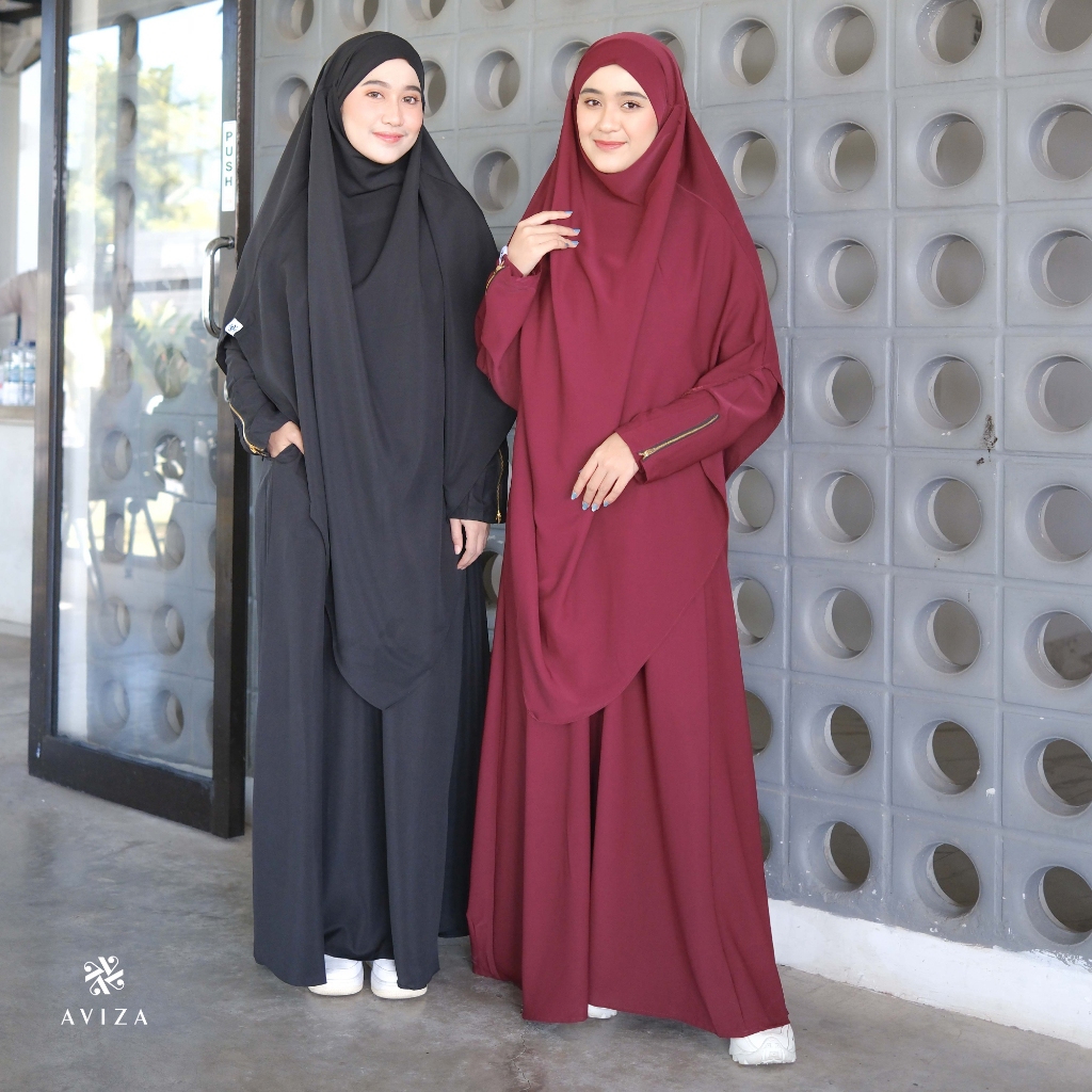 Jual Aviza - Zirana Set Khimar Abaya Anti UV Barbara Silk Daily Syari ...