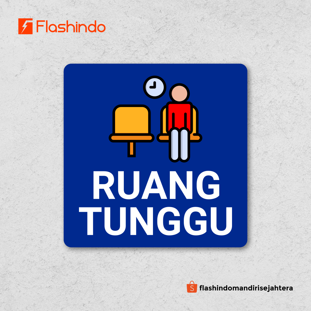 Jual Signboard Akrilik / Acrylic Ruang Tunggu || Tinggal Tempel Sign ...