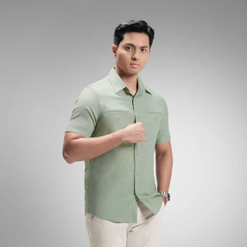 CUTOFF Parker Double Pocket Workshirt Kemeja Kerja Oxford Polos Pria Pendek