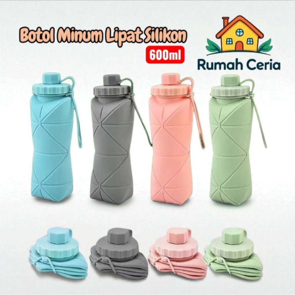 Jual RC Botol Minum Lipat Origami Silikon 600ml | Shopee Indonesia